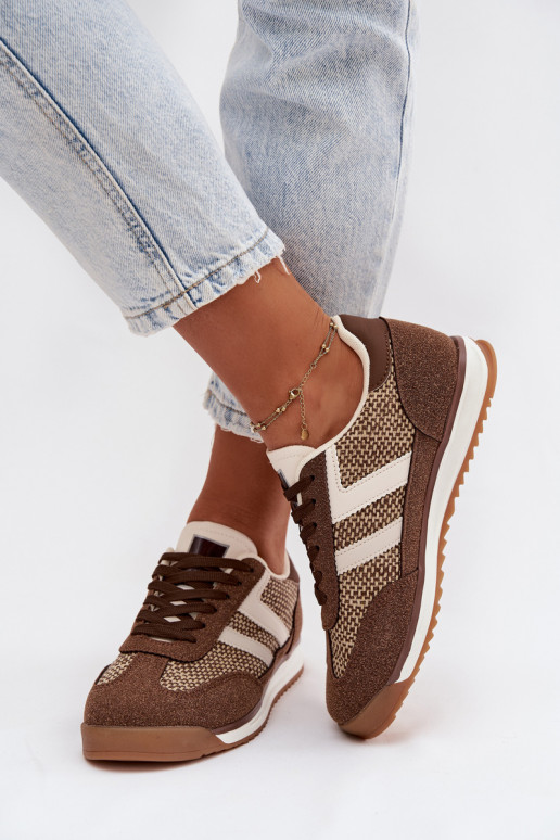 Bruine dames sneakers model „Soretta"