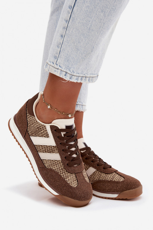 Bruine dames sneakers model „Soretta"