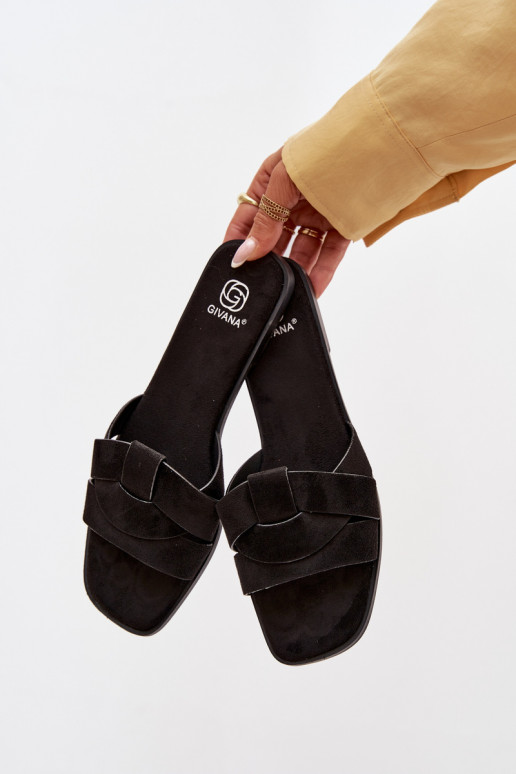 Slippers Dames plat Met Strepen van eco-suèdeoIne zInart Florane