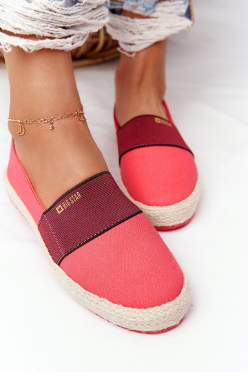espadrilles Op een gevlochten zool Big Star HH274478 rood 2