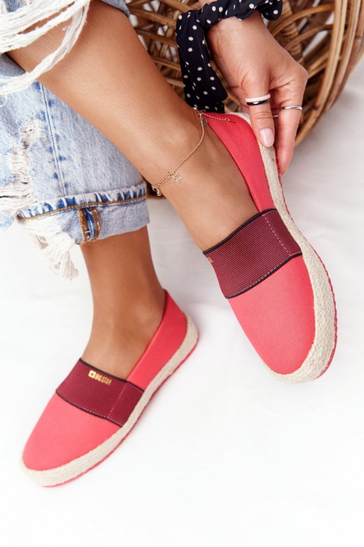 espadrilles Op een gevlochten zool Big Star HH274478 rood