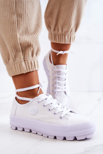 Damesschoenen met platform BIG STAR JJ274488 Initte kleur