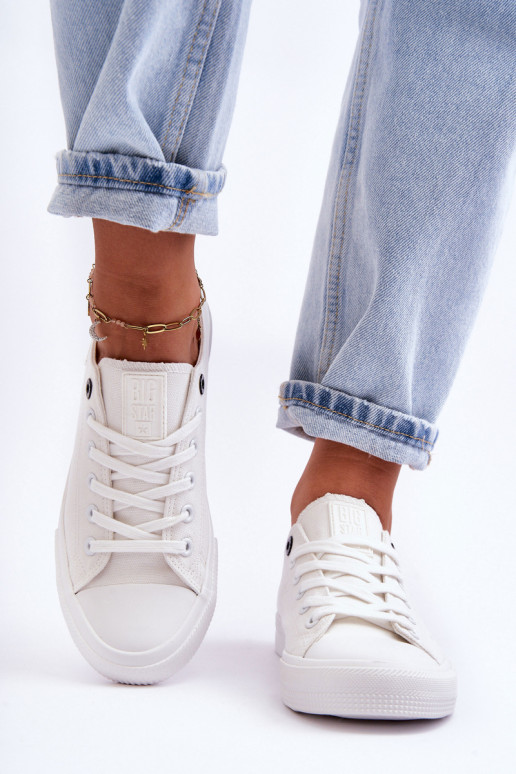 Laag materiaal voor dames vrijetijdsschoenen Big Star KK274008 Initte kleur