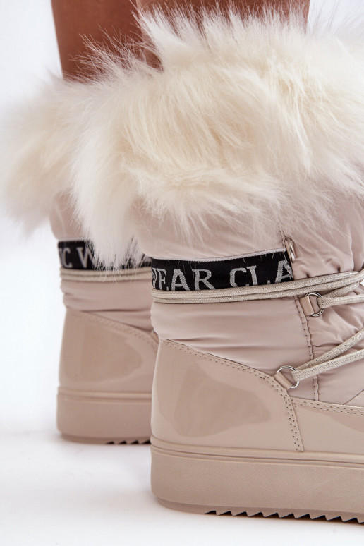 Dames SneeuIn laarzen met veters ivoor Santero