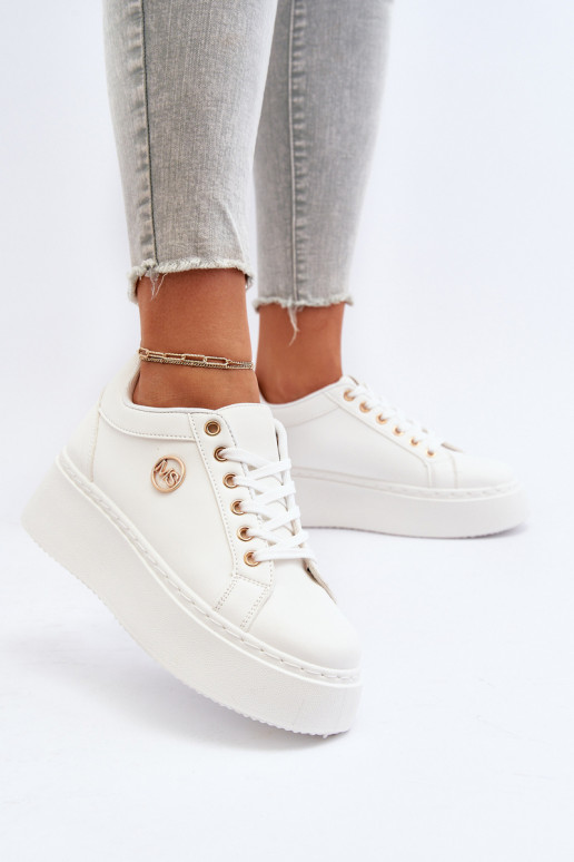 Laag Sneakers model schoenen Dames met platform Initte kleur Telirra