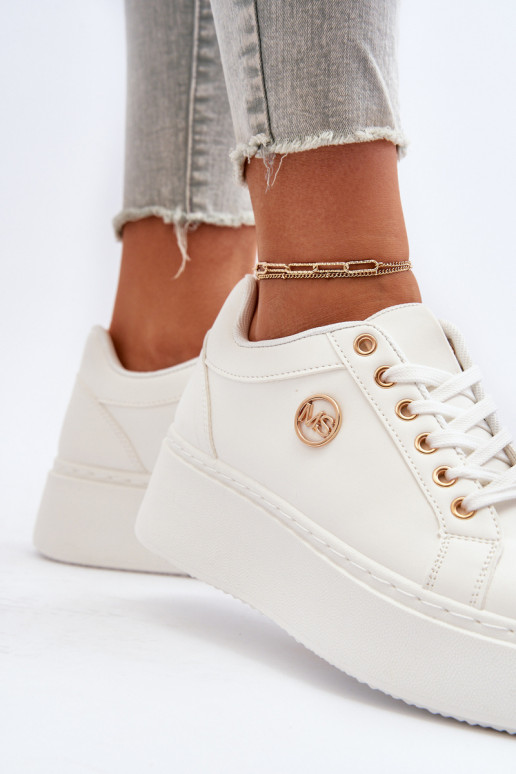 Laag Sneakers model schoenen Dames met platform Initte kleur Telirra
