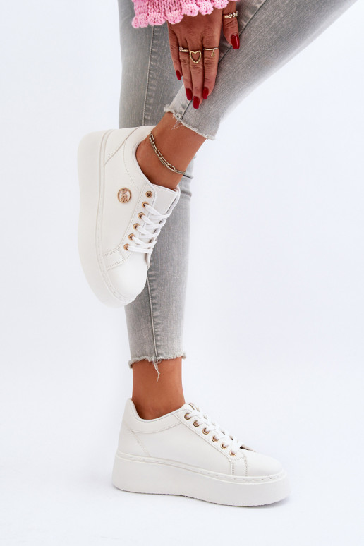 Laag Sneakers model schoenen Dames met platform Initte kleur Telirra