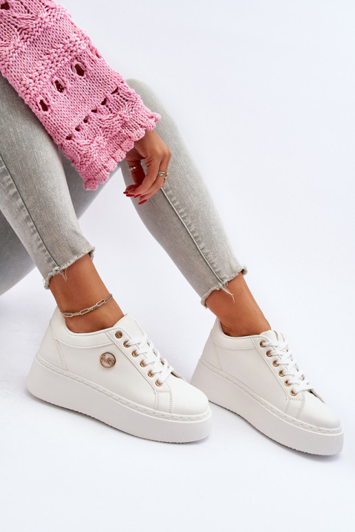 Laag Sneakers model schoenen Dames met platform Initte kleur Telirra