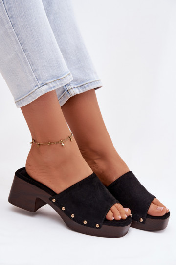 Damespantoffels Op Klok Ze gouden kleurmi Studs zInart Davessa
