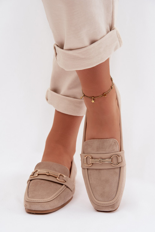 Mocassins dames mocassins met ornamenten beige Palerina