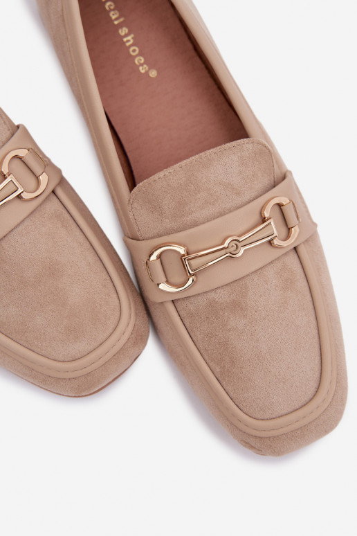 Mocassins dames mocassins met ornamenten beige Palerina