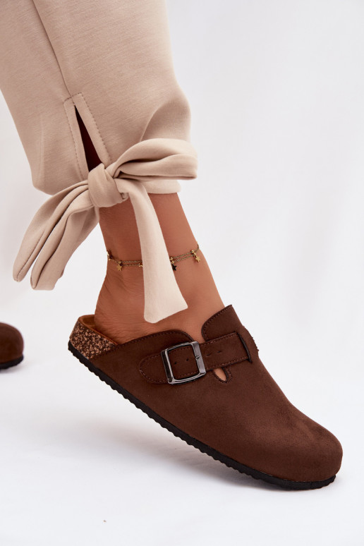 Slippers Klompen Dames met gespen CzekoladoIne Delirisse