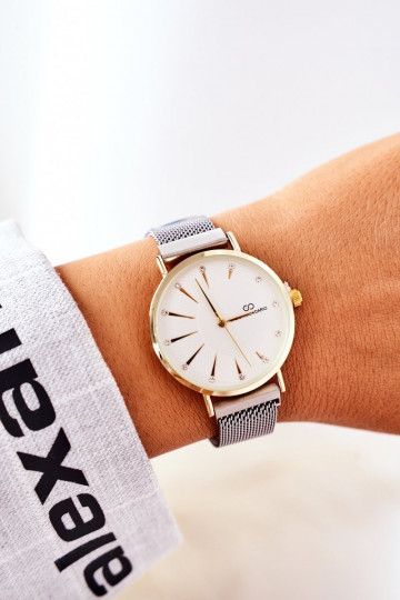 Horloge Op de armband Mesh Giorgio&Dario grijs-gouden kleur