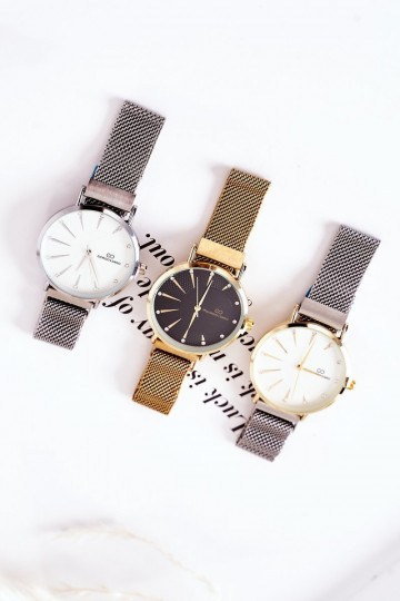 Horloge Op de armband Mesh Giorgio&Dario grijs-gouden kleur 2