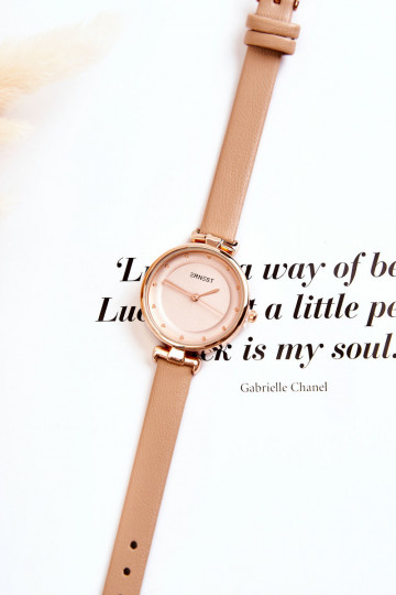 Dames analoog Horloge Ernest ivoor