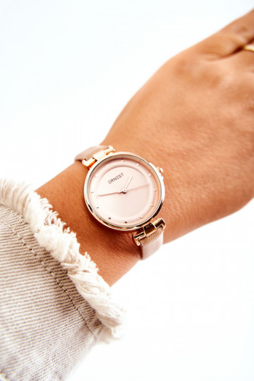 Dames analoog Horloge Ernest ivoor 2