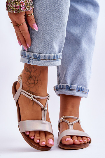 Sandalen voor dames S.Barski KV-541-120 gouden kleur