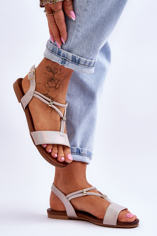 Sandalen voor dames S.Barski KV-541-120 gouden kleur