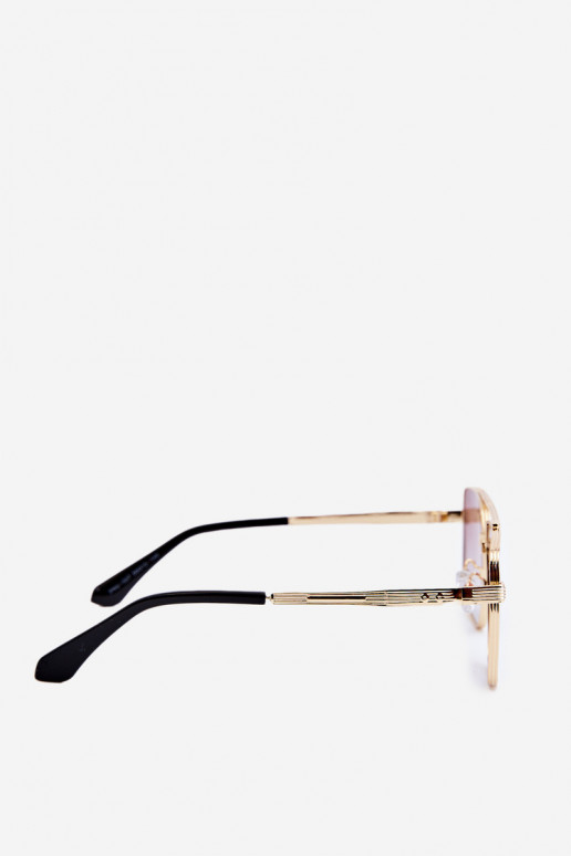 Zonnebril Dames UV400 goud-bruine kleur