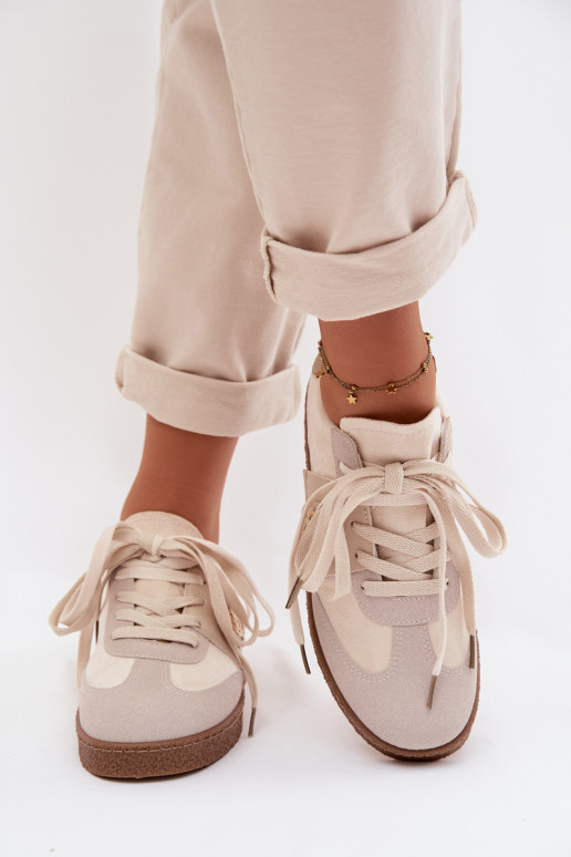 Sneakers model schoenen Dames Met sierlijk Detalem beige Kalirina