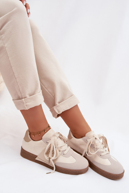 Sneakers model schoenen Dames Met sierlijk Detalem beige Kalirina