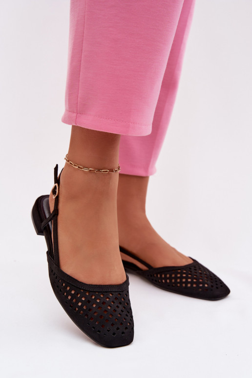 OpengeInerkte ballerinasvan eco-suèdeu zInart Farivelle