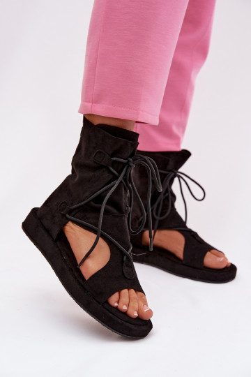 Dames sandalen van eco-suèdeoIne met laarzen I INiązaniem zInart Ferlisse 2