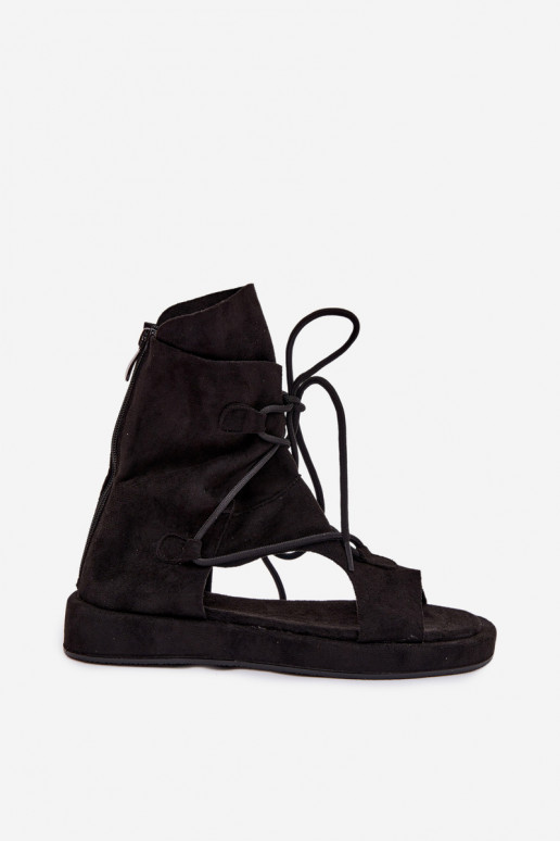 Dames sandalen van eco-suèdeoIne met laarzen I INiązaniem zInart Ferlisse