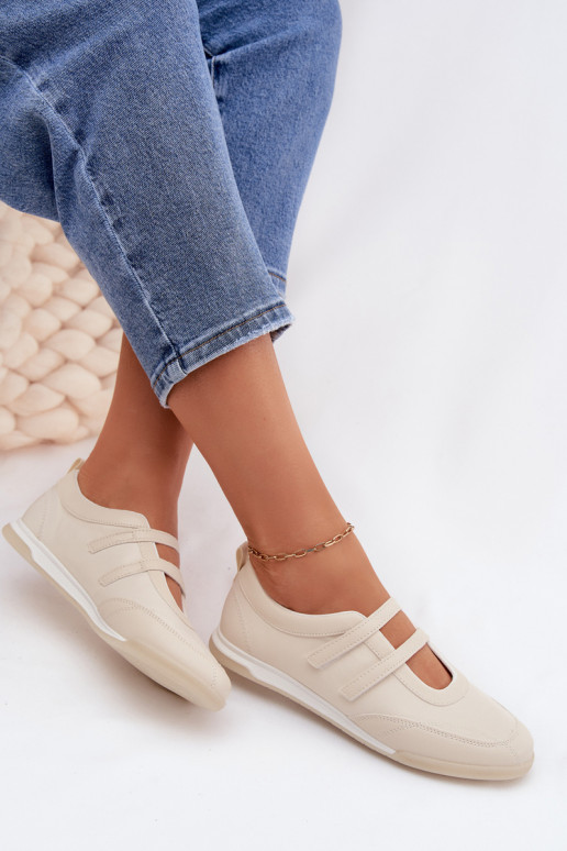 Sportieve stijl Ballerinas Dames Met Strepen beige Farvessa