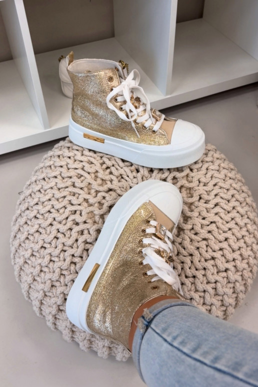 Gouden Gracella platform sandalen