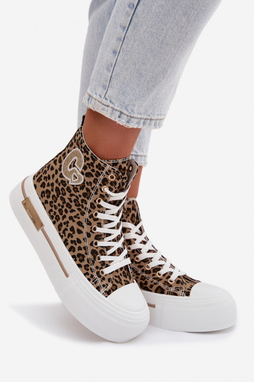 Leopardprint Meloria platform sandalen