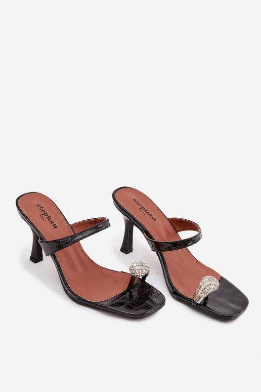 Damespantoffels met dunne hakken Met sierlijk Detalem zInart Lorissa