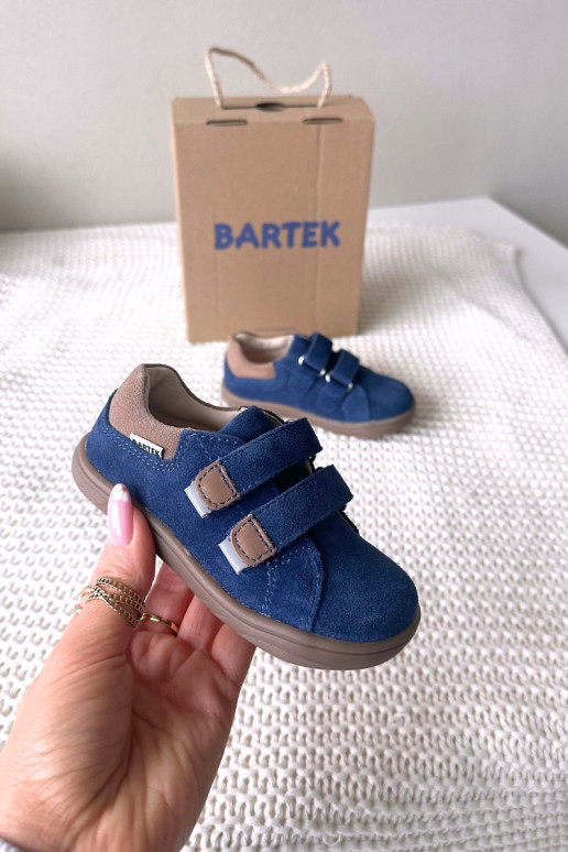 Leer schoenen Barefoot KinderenOdblaskami Bartek 8600366 donkerblauIn