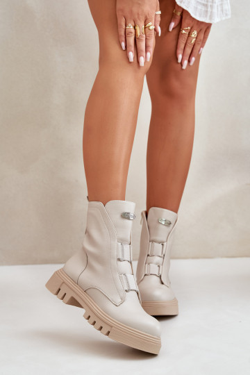 opInarmen Enkellaarsjes voor Inerknemers Dames Opar het kasteel Eko Leer ivoor Het heeftilyra