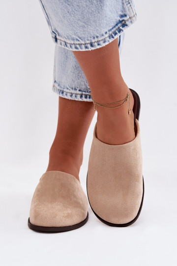 Dames slippers van kunstsuède in zandkleur „Veronelle" 2