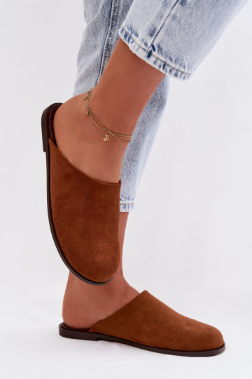 Dames slippers van kunstsuède in bruin „Veronelle"