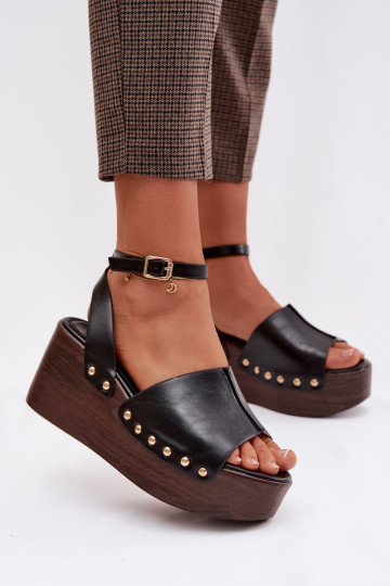 Dames sandalen Op de INig Ze gouden kleurmi Studs zInart Galorina
