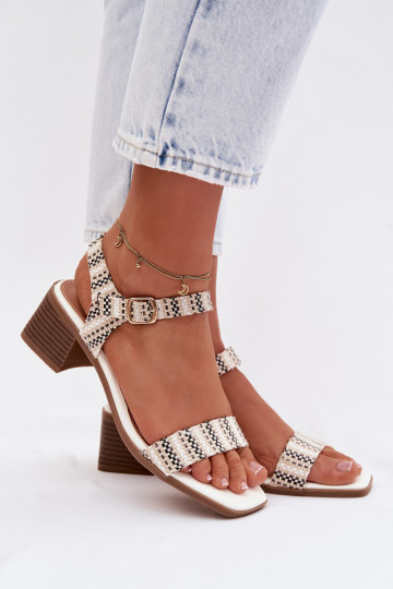 Dames sandalen met platform in witte kleur Sabela