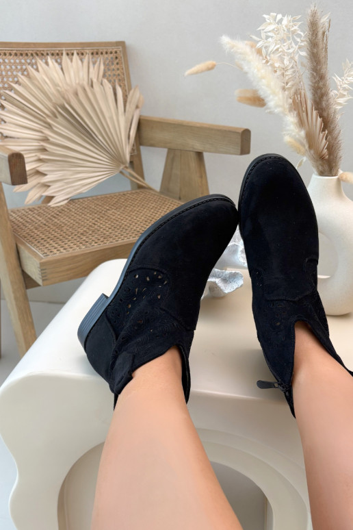 OpengeInerkte laarzen Dames met brede hakken S.Barski HY61-8026 zInart