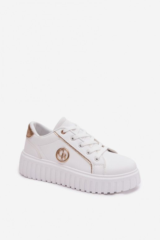 Sneakers model schoenen Dames met platform Met sierlijk Detalem Initte kleur Iselora