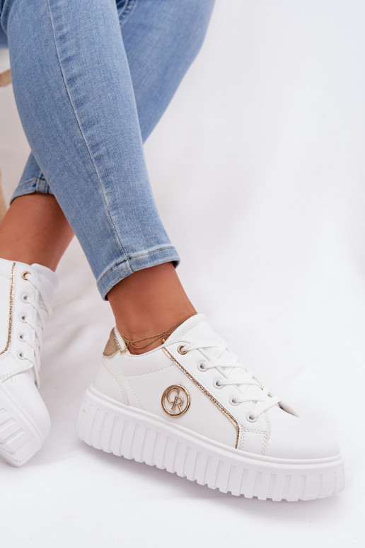 Sneakers model schoenen Dames met platform Met sierlijk Detalem Initte kleur Iselora