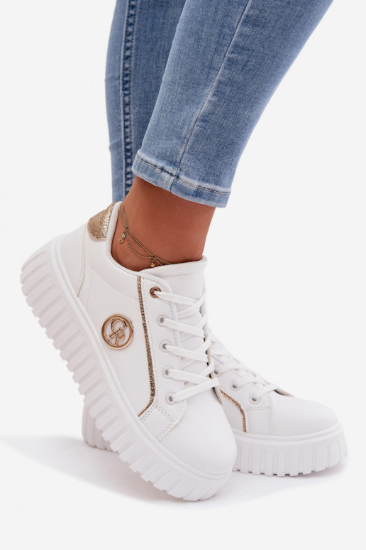 Sneakers model schoenen Dames met platform Met sierlijk Detalem Initte kleur Iselora