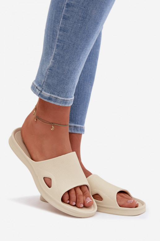 Het klassieke model Damespantoffels beige Juniria