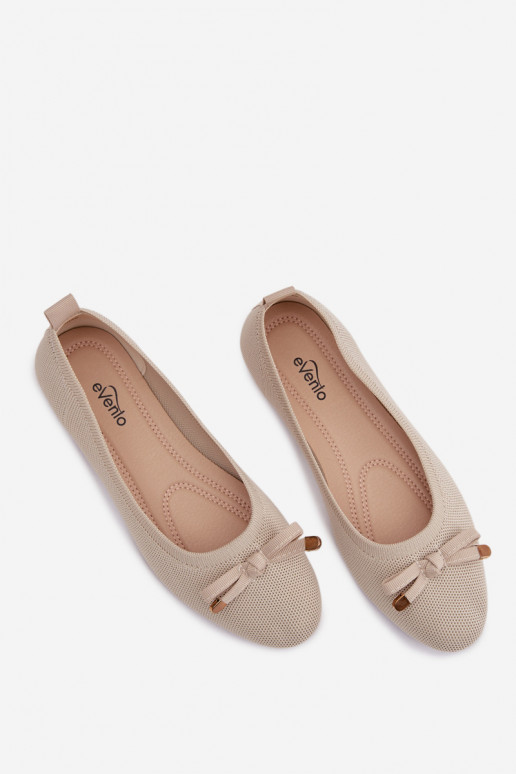 Ballerinas met linten beige Amelivra