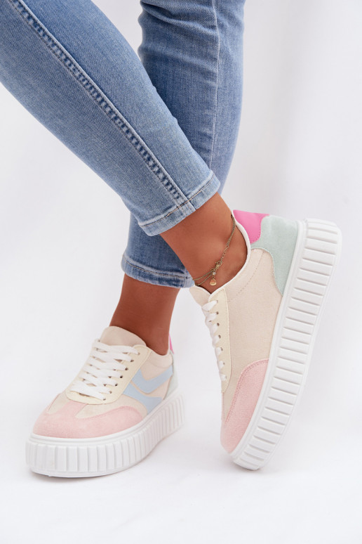 Sneakers model schoenen Dames met platformvan eco-suèdeu Verschillende kleuren Cadrina
