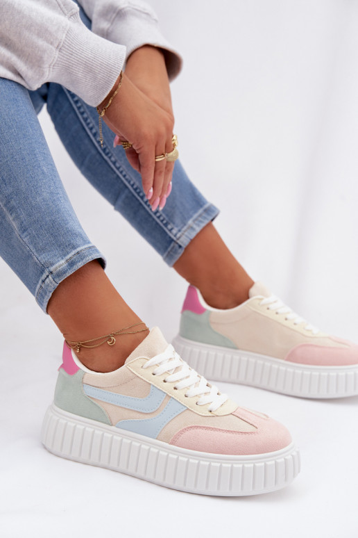 Sneakers model schoenen Dames met platformvan eco-suèdeu Verschillende kleuren Cadrina