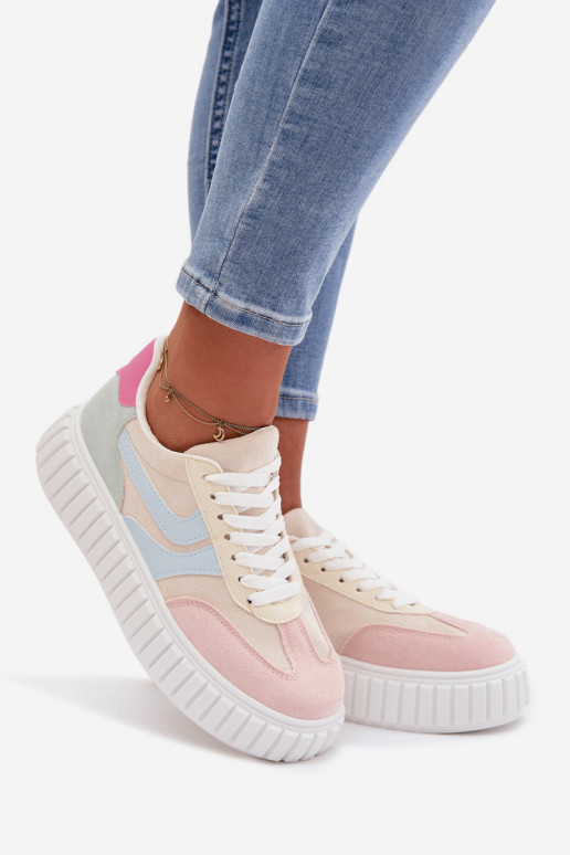 Sneakers model schoenen Dames met platformvan eco-suèdeu Verschillende kleuren Cadrina