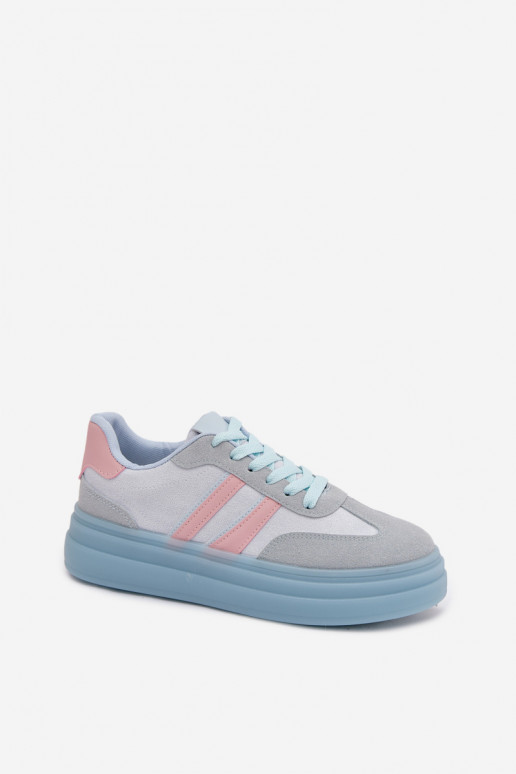 Sneakers model schoenen Dames met platform blauIn Galleria