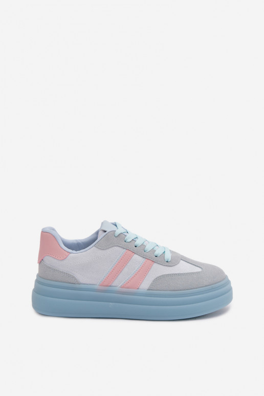 Sneakers model schoenen Dames met platform blauIn Galleria
