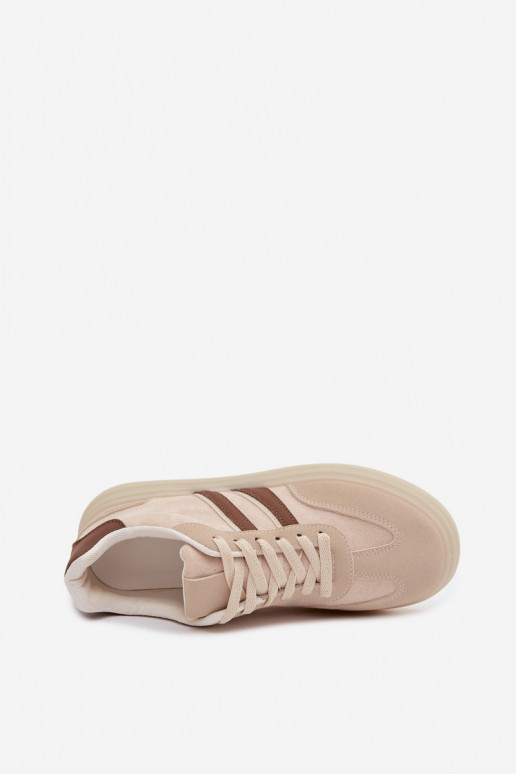 Sneakers model schoenen Dames met platform beige Galleria